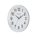 NBW0001PA01A Titan Contemporary White Wall Clock with Silent Sweep Technology
