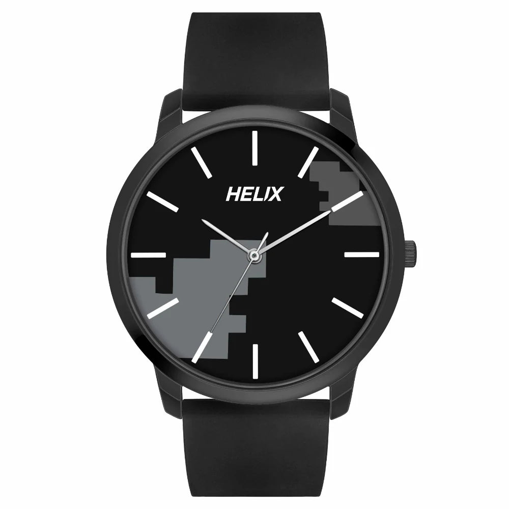 Helix Buy TW039HG20 Helix By Timex Black Round Analog Silicone