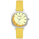 TW057HL00 Helix Women Beige/Yellow Square Dial Quartz Analog Watch
