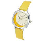 TW057HL00 Helix Women Beige/Yellow Square Dial Quartz Analog Watch