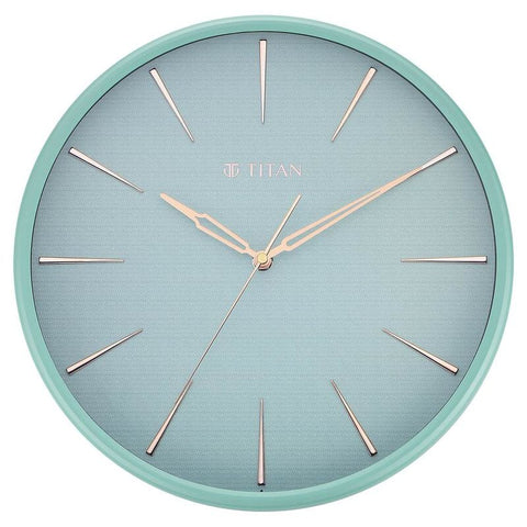 W0013PA02 Titan Contemporary Peacock Green Wall Clock in a Matte Finish with a Textured Dial