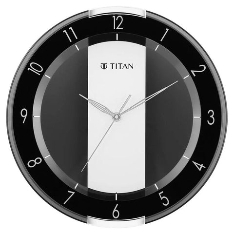 W0079PA01 Titan Contemporary Multicoloured Wall Clock with a partly Semi-transparent Dial