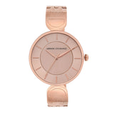 AX5328-Armani Exchange Brooke Round Quartz Rose Gold Dial Women