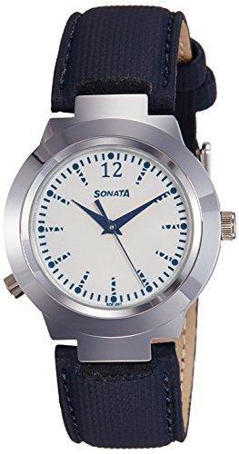 Sonata Analog White Dial Women's Watch 90057SL01 NK90057SL01