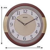 SEIKO Qxa272B Plastic Wall Clock (Brown_1.6 Inch X 12.1 Inch X 12.1 Inch ) - Bharat Time Style
