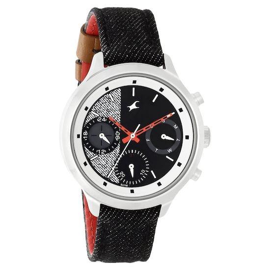 Fastrack Buy Fastrack Multifunction Black Round Dial Denim Strap