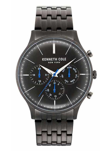 Kenneth Cole Round Chorngraph Black Dial Mens Watch Item No: KC50586002MN - Bharat Time Style