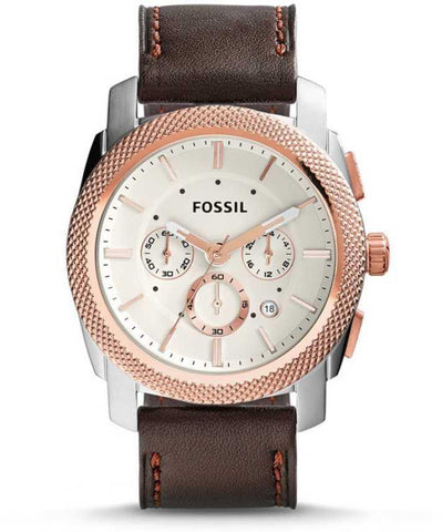 Fossil Machine Analog Beige Dial Men's Watch - FS5040 - Bharat Time Style