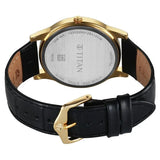 10058YL03 - Titan Karishma Festive Leather Strap Watch for Men