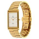 NS1043YM01 - Titan Edge Silver Dial Golden Watch