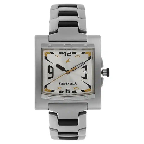 NP1229SM04 FSTAINLESS STEEL STRAP WATCH FOR GUYS