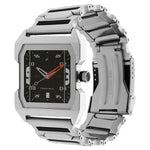 NR1474SM02 Black Dial Stainless Steel Strap Watch for Guys
