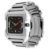 NR1474SM02 Black Dial Stainless Steel Strap Watch for Guys