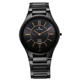 NS1696NC01 -  Titan Edge Ceramic Black Dial Watch
