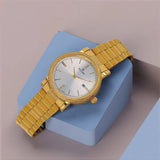 NU1712YM02 - Titan  Silver Dial Golden Stainless Steel Strap Watch