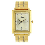 NU1715YM02 -  Titan Champagne Dial Golden Stainless Steel Strap Watch