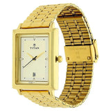NU1715YM02 -  Titan Champagne Dial Golden Stainless Steel Strap Watch
