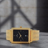 NU1715YM03 - Titan Black Dial Stainless Steel Strap Watch