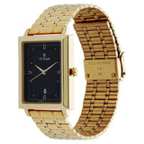 NU1715YM03 - Titan Black Dial Stainless Steel Strap Watch