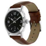 NU1730SL02 -  Titan Black Dial Leather Strap Watch