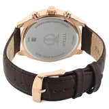NU1733KL03 - Titan  Black Dial Leather Strap Watch