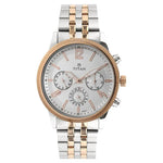 NR1734KM02 Titan Men's  White Dial with Two-Tone Stainless Steel Bracelet Watch