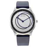 1801SL02 - Titan Silver Dial Leather Strap Watch