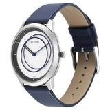 1801SL02 - Titan Silver Dial Leather Strap Watch