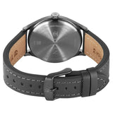1802QL04 - Titan Neo Basics Gray Leather Strap Watch