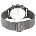 1805QM03  Titan Quartz Analog Anthracite Dial Stainless Steel Strap Watch for Men