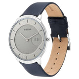 NU1843SL01 - Titan Edge Slim Leather Strap Grey Dial Watch