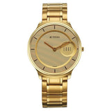 NR1843YM02 - Titan Edge Metal Golden Dial Watch