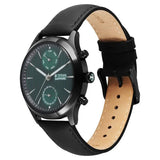 1874NL01 - Titan Sapphire Green Dial Leather Strap Watch