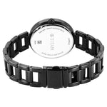 2480NM01 Titan Black Dial Black Stainless Steel Strap Watch for Women