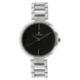 NT2480SM02 -  Titan Quartz Analog Black Dial Watch