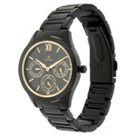 NR2570NM01  Titan Day and Date Black Dial Stainless Steel Strap Watch for Women