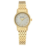 NU2593YM0 2  - Titan White Dial Golden Metal Strap Watch