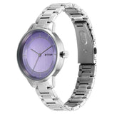 2648SM12 Titan  Analog Mauve Dial Stainless Steel Strap Watch For Women