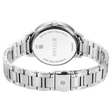 2648SM12 Titan  Analog Mauve Dial Stainless Steel Strap Watch For Women