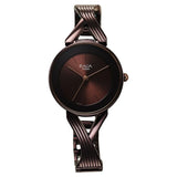 2698QM01 Titan Raga Chic Quartz Analog Brown Dial Metal Strap Watch for Women