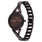 2698QM01 Titan Raga Chic Quartz Analog Brown Dial Metal Strap Watch for Women