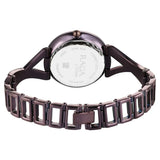 2698QM01 Titan Raga Chic Quartz Analog Brown Dial Metal Strap Watch for Women