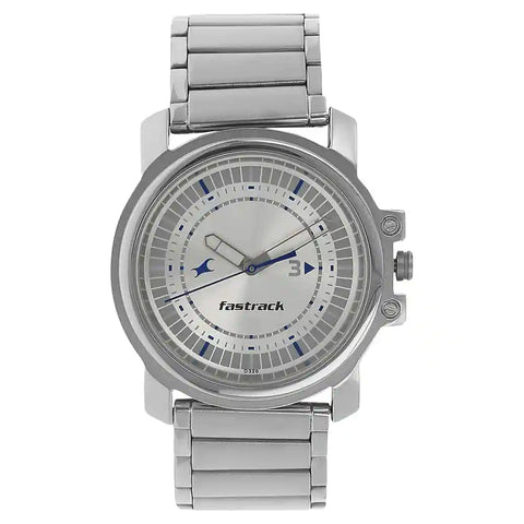 NP3039SM03 SILVER DIAL STAINLESS STEEL STRAP WATCH