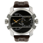 NR3098SL02  Fastrack Black Dial Leather Strap Watch for Guys