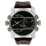 NR3098SL02  Fastrack Black Dial Leather Strap Watch for Guys