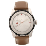 NR3099SL01 Fastrack Silver Dial Leather Strap Watch for Guys