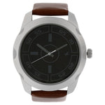 NR3123SL03 Fastrack Quartz Analog Black Dial Leather Strap Watch for Guys