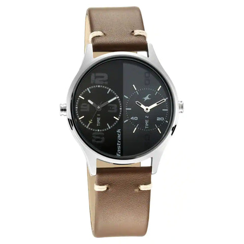 NR3237SL03 FASTRACK LEATHER STRAP WATCH