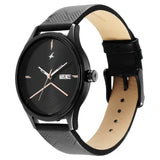 NR3247NL01 STYLE UP BLACK DIAL LEATHER STRAP WATCH