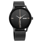 3247NM03 BLACK DIAL STAINLESS STEEL STRAP WATCH